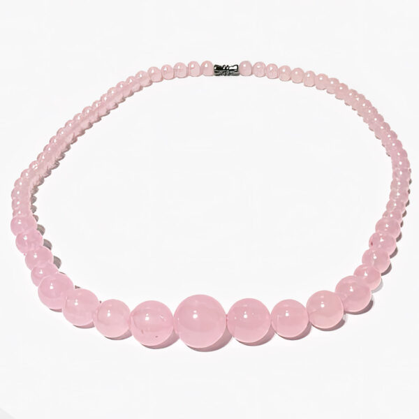 Pink Jade Beaded Necklace