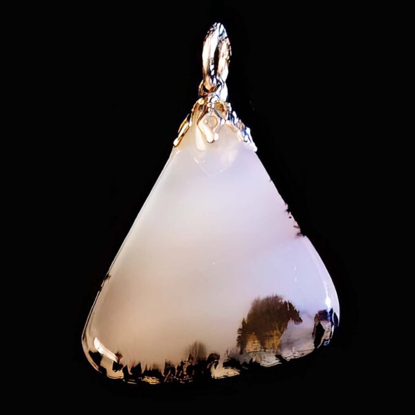 Vintage Moss Agate Stone Pendant