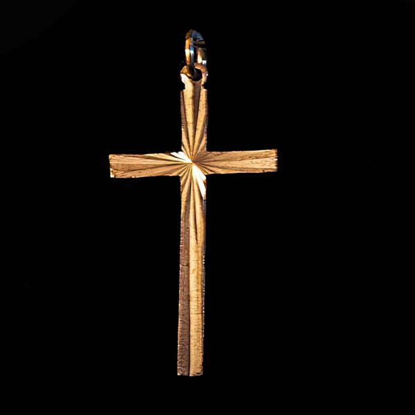 Antique Silver Starburst Cross Pendant