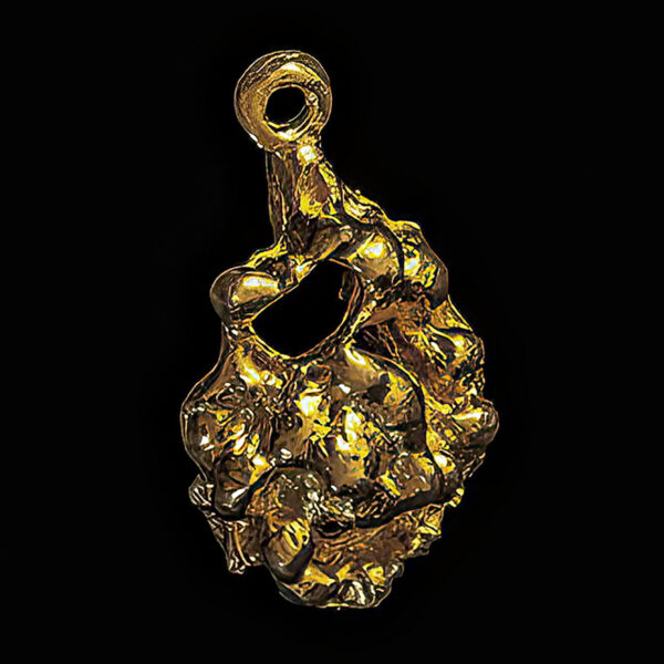 Vintage Gold Faux Nugget Pendant