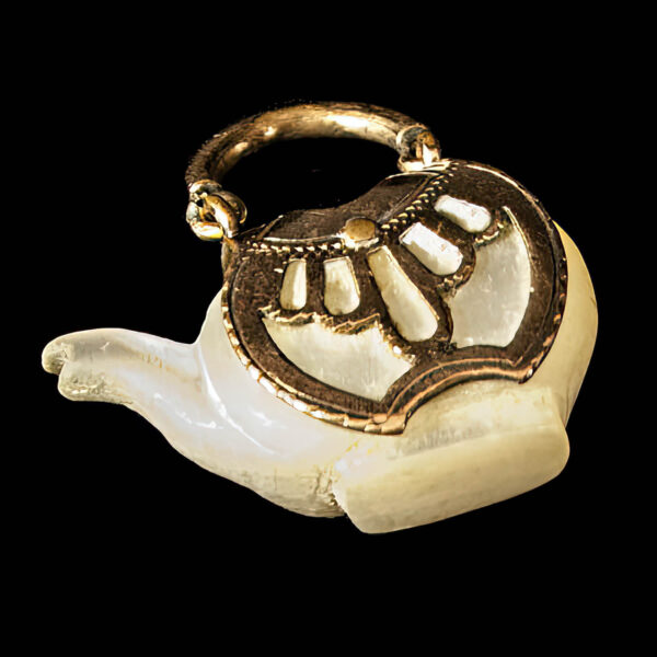 Antique Gold and Stone Teapot Pendant