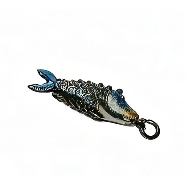 Antique Gold and Cloisonne Enamel Articulating Fish Pendant