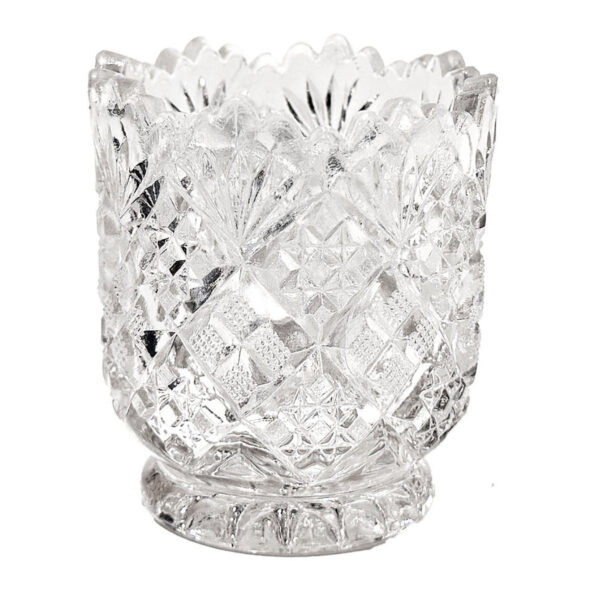 EAPG Thumbelina Toothpick Holder, EAPG Diamond Fan Toothpick Holder,EAPG Thumbelina Toy Spoon Holder, EAPG Diamond Fan Toy Spoon Holder, Crystal Glass, Westmoreland Specialty Glass Company